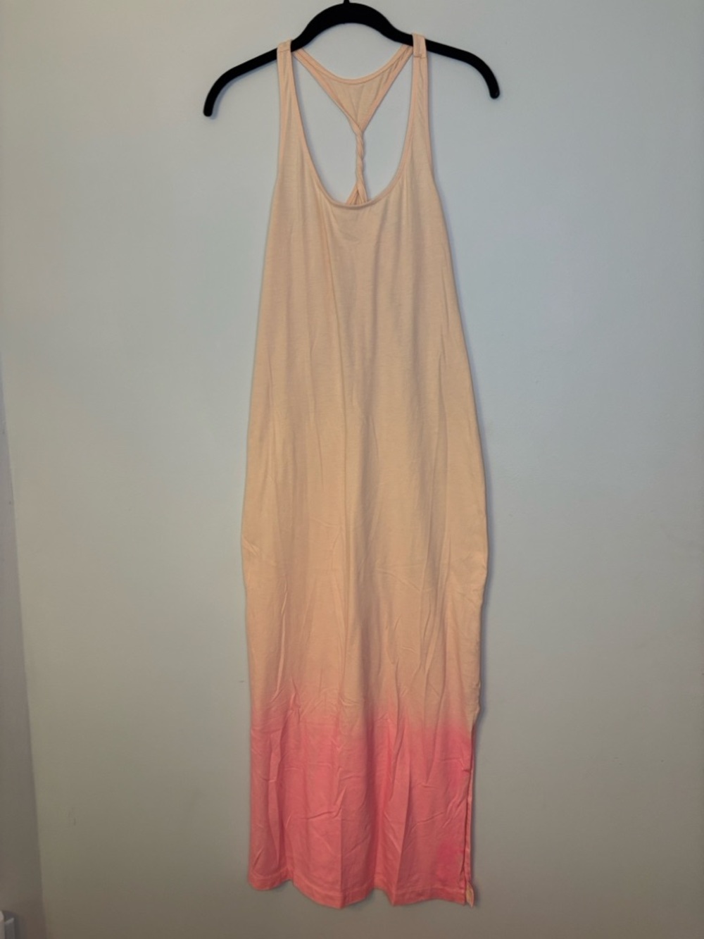 Xhilaration Light Peach Tank Top with Pink Logo